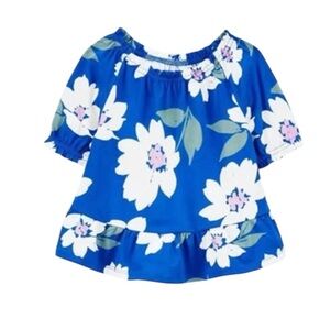 Carter's Toddler girl Floral Smocked Top Summer Peplum Floral Blouse Size 5T